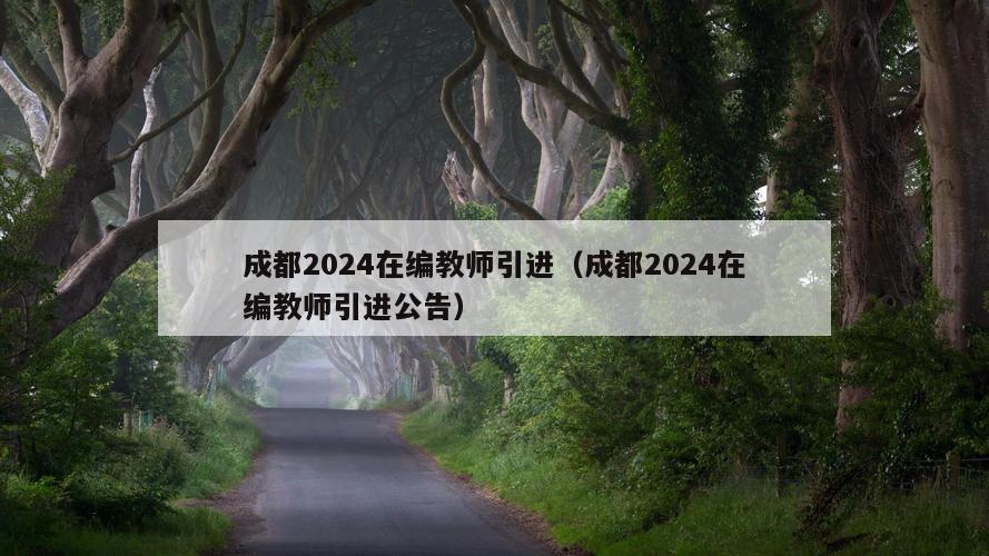 成都2024在编教师引进（成都2024在编教师引进公告）