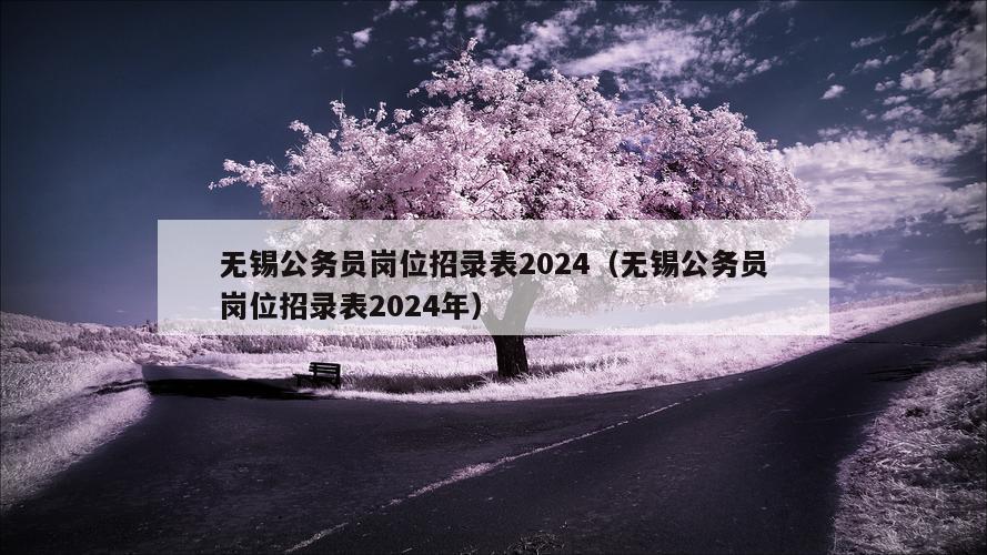 无锡公务员岗位招录表2024（无锡公务员岗位招录表2024年）