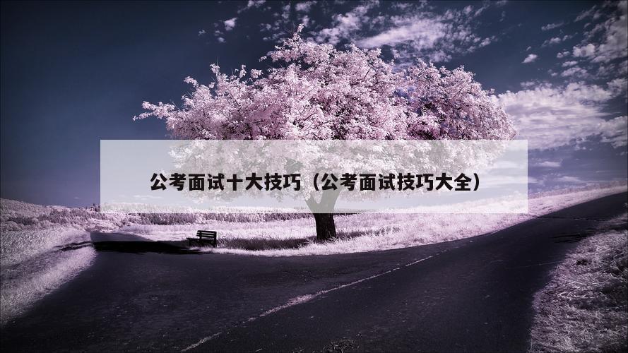 公考面试十大技巧（公考面试技巧大全）