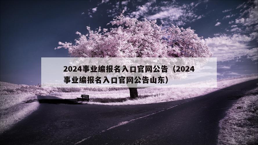 2024事业编报名入口官网公告（2024事业编报名入口官网公告山东）