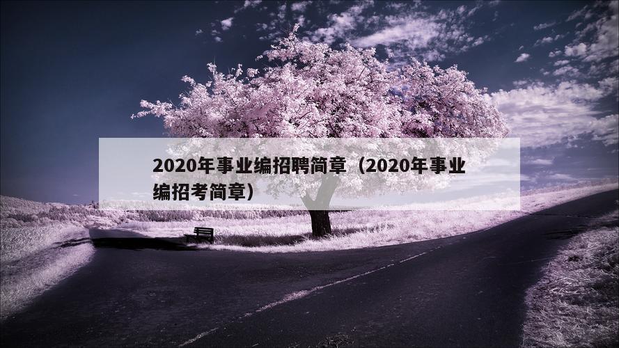 2020年事业编招聘简章（2020年事业编招考简章）