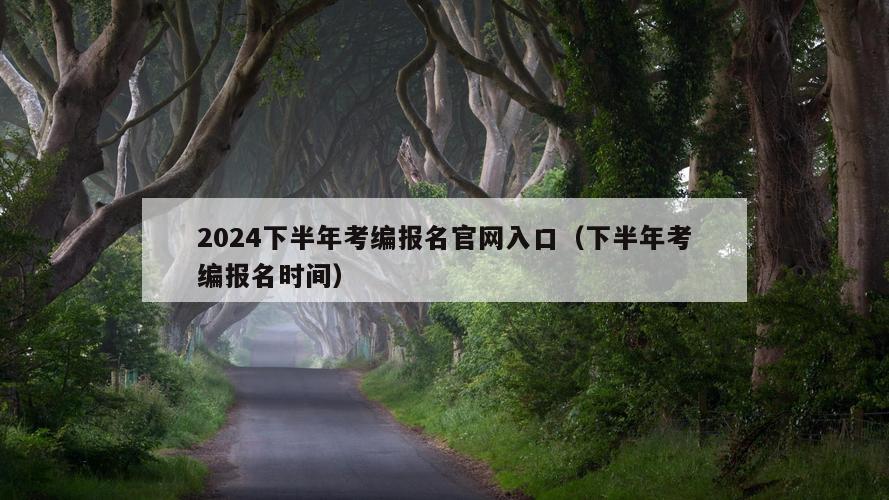 2024下半年考编报名官网入口（下半年考编报名时间）